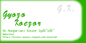gyozo koczor business card